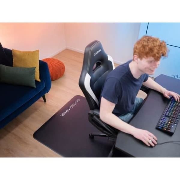 Trust Gaming Stoleunderlag til Kontorstole, Holdbart Materiale, 99 × 120 cm, til Gaming og Arbejde - Sort