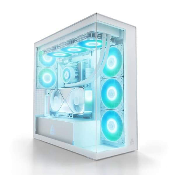 PC-chassi - ARCTIC - ACPCC00017A - Vertikal GPU-montering - Härdat glas - 5 A-RGB-fläktar