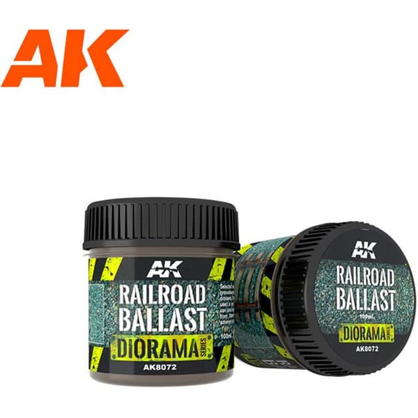 Maling - AK INTERACTIVE - Diorama Jernbane Ballast - Grå - Brun - Blandet