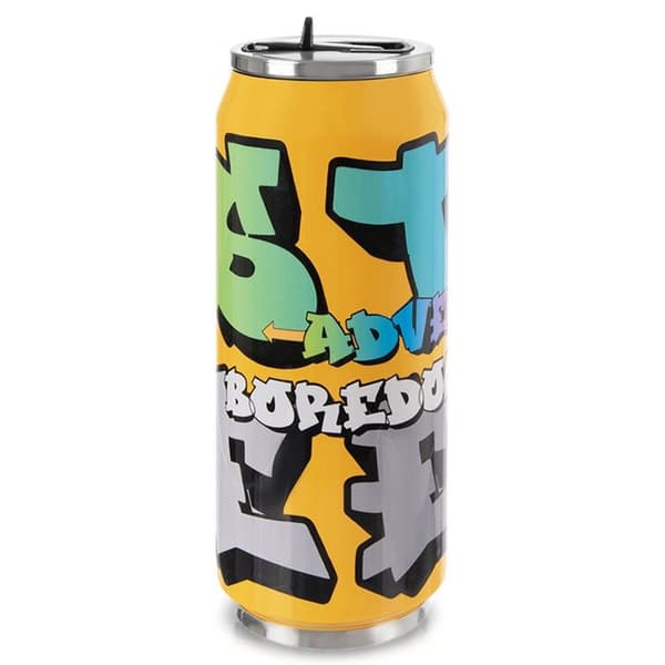 Termokop i rustfrit stål - ORION - 500 ml - Sort - 7x19 cm - Dobbeltvægget - Vakuumisolation