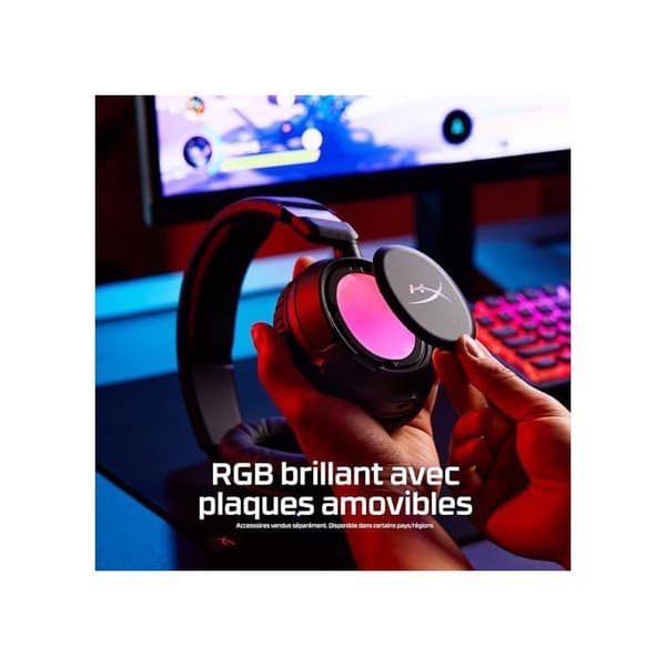 Trådlös gaming headset - HYPERX - Cloud Flight 2 - Vit - 100h batteritid - 2,4 GHz & Bluetooth 5.3