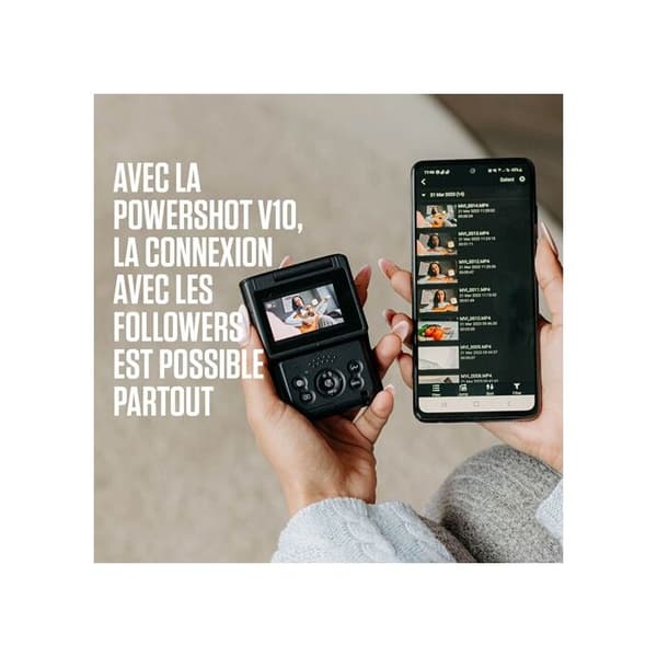 Canon kompaktkamera Powershot V10 - vlogg-kit svart