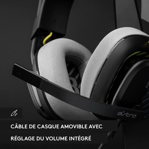 ASTRO A10 2nd Generation Wired Gaming Headset med Mic til PlayStation og PC - Sort