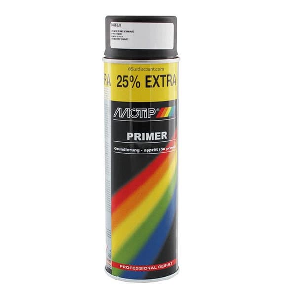 Primer sort, aerosol spray 500ml - Motip