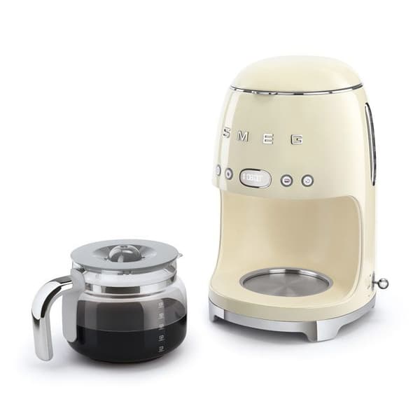 Filterkaffemaskine - SMEG - DCF02CREU - 10 kopper - 1050W - Creme