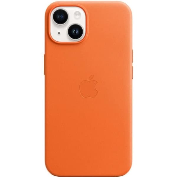 Coque APPLE iPhone 14 läder Orange