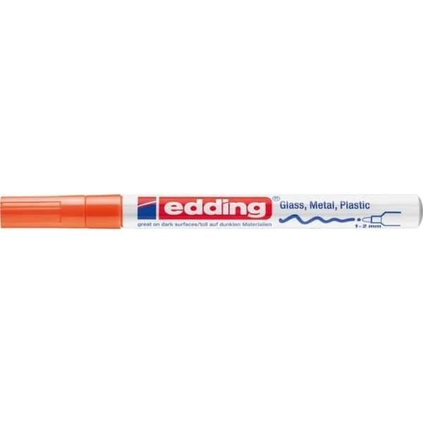 orange malermarker - FP - Model 751 - Rund spids - Meget permanent dækfarve - Vandafvisende