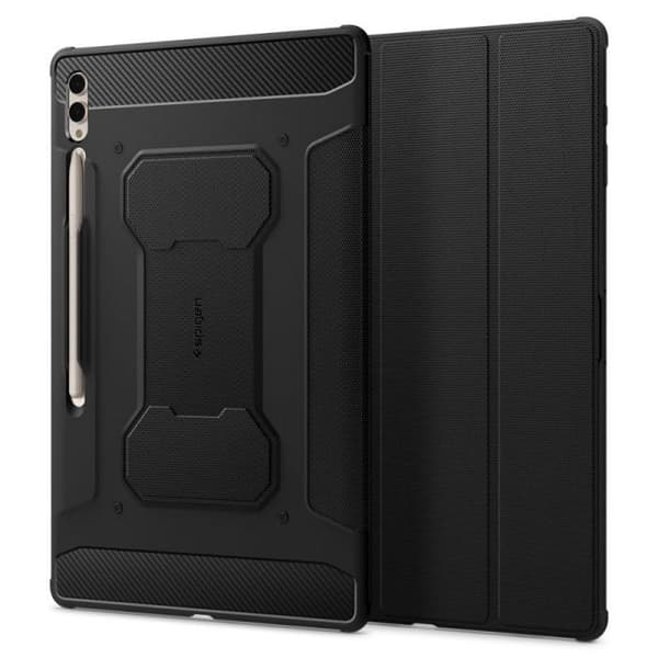 Tablet etui - SPIGEN - Rugged Armor Pro - Sort - Galaxy Tab S8/S9 Ultra - 14,6 tommer