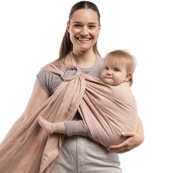 Bæresele BOBA Ring Sling i hør PEONY - BOBA