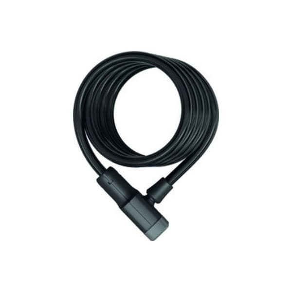 ABUS Primo 5510K cykellås med nøgle - 180 cm - Sort + Snap Cage Universal Support