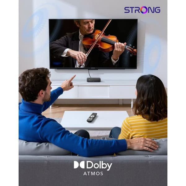 STRONG - SRT420 - Streaming Box Android TV + TNT 4K UHD - Wifi 5 - Bluetooth - Chromecast - Google Assistent - Dolby Audio/Vision