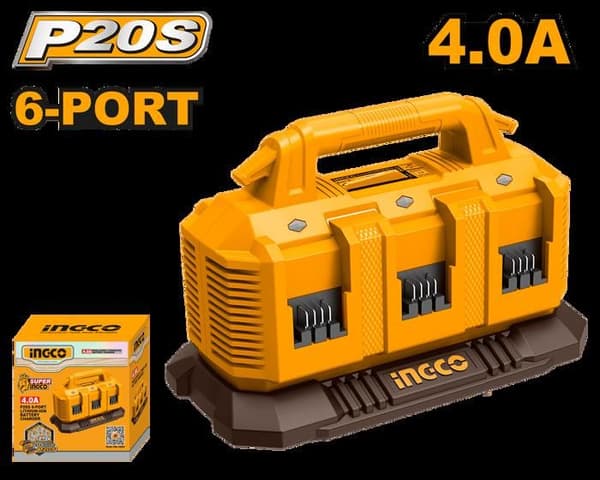 BATTERILADER 20V 4AH - 6PORTS
