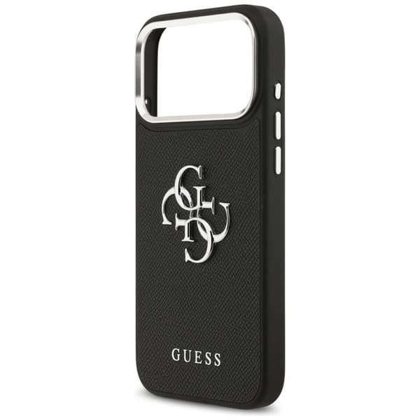 Coque Guess Hardcase 4G Grained Big Logo til iPhone 17 Pro - Sort