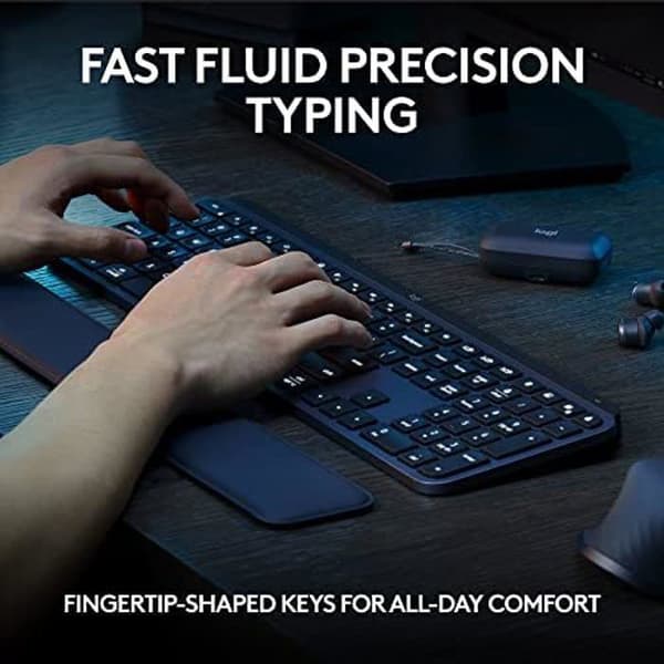 Tastatur - LOGITECH - MX Keys S - Grafit - Bluetooth - Baggrundsbelyst - Multi-enheder