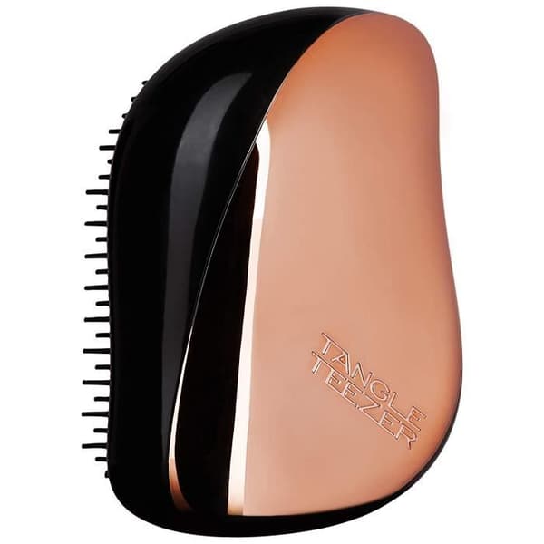 Børste til at afvikle knuder - Tangle Teezer - Kompakt Styler - Guld - Sort (Chrome) - Ergonomisk