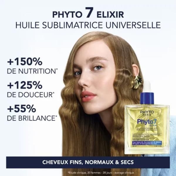 Phyto 7 Elixir Universel Sublimerende Olie Høj Ernæring Letvægt 100 ml