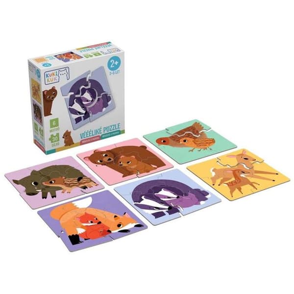 Puzzle KukiKuk Véééliké Chiots med mor