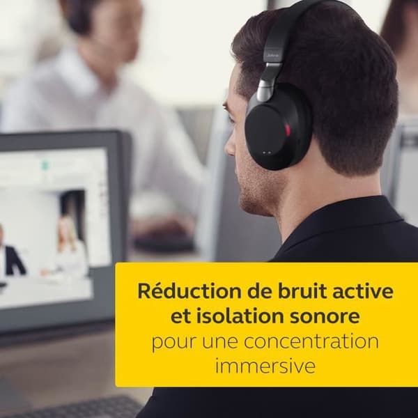 Jabra Evolve2 85 - USB-A MS Teams Stereo med støjdæmpning - Sort