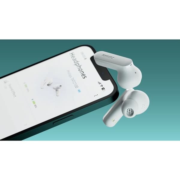 Philips TAT2100WT trådlösa hörlurar Bluetooth IPX4 Batteritid 36h