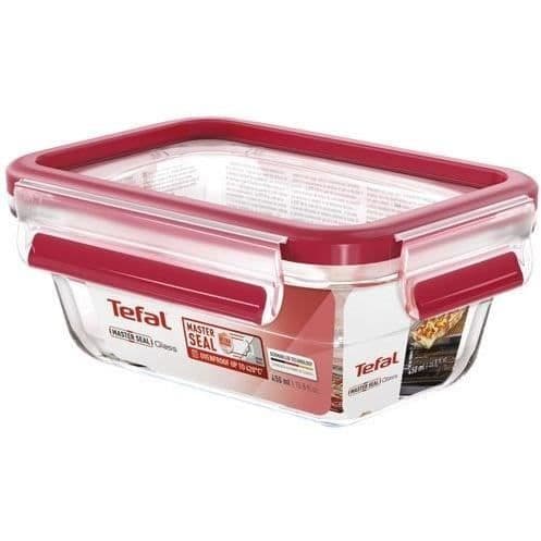 Rektangulär förvaringsburk - TEFAL - Glas - Masterseal fresh - 0,45 L - Plastlock med silikonpackning