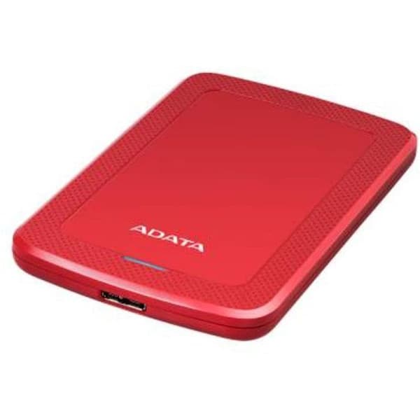ADATA HV300 bärbar extern hårddisk - 2 TB - USB 3.1 - AES 256 bitar - Röd