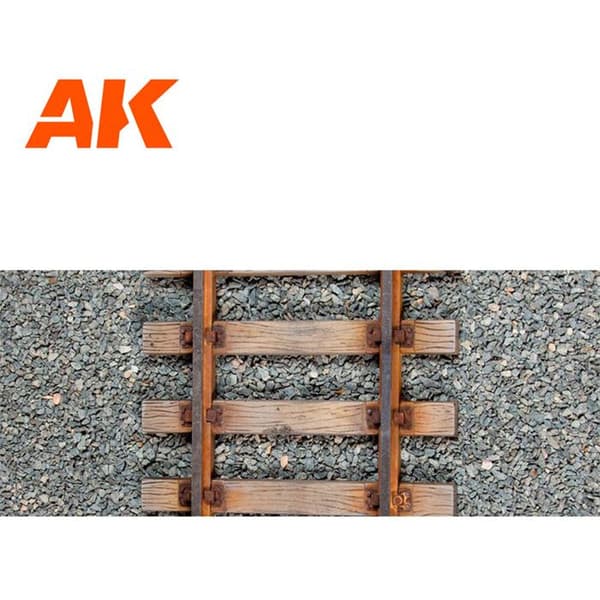 Maling - AK INTERACTIVE - Diorama Jernbane Ballast - Grå - Brun - Blandet