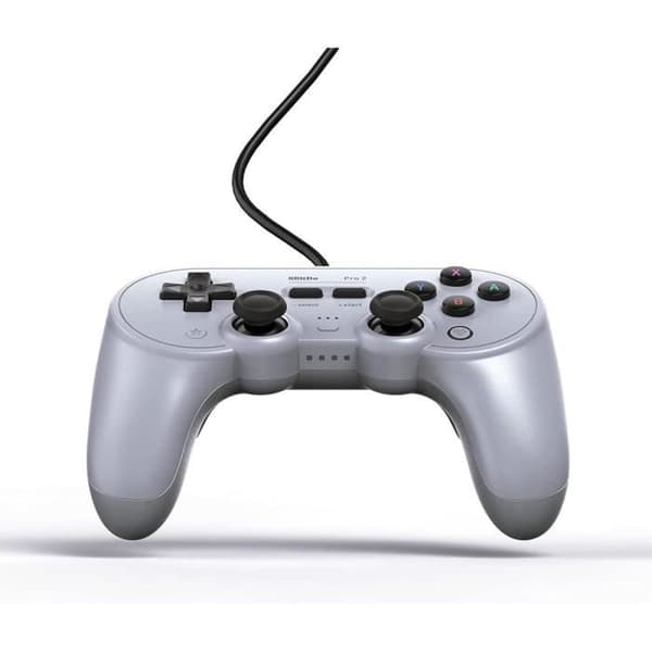 USB-styrd handkontroll - 8Bitdo - Pro 2 - Multi-plattform - Grey Edition - 2 bakre knappar
