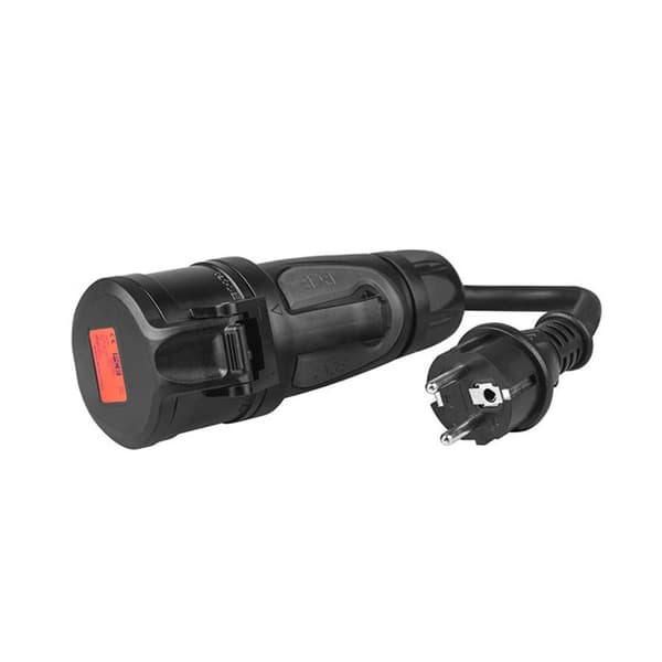 Strømadapter - Schuko - Rød CEE 16A - 230V til 400V - Indendørs - 5P