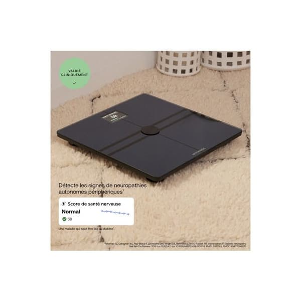Balance connected Withings Body Comp Hvid