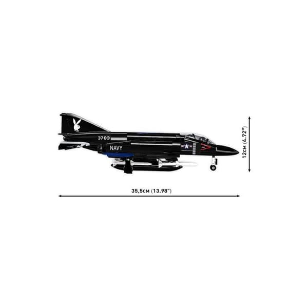 Bygnespil - COBI - F-4S Phantom II - Sort - 608 elementer - 1:48