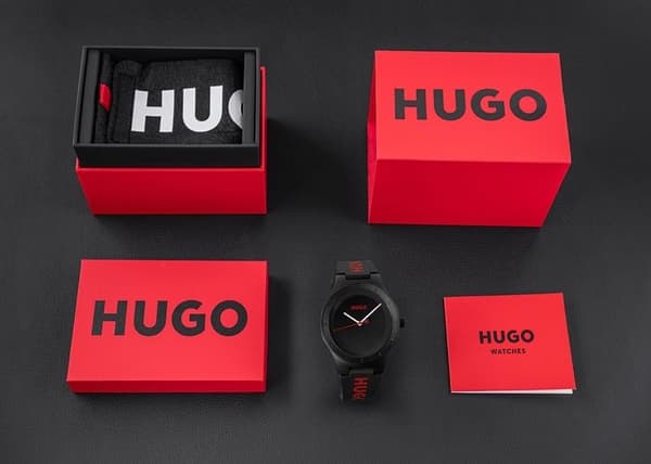 Hugo Lit Herrklocka Svart 1530343 + Presentförpackning
