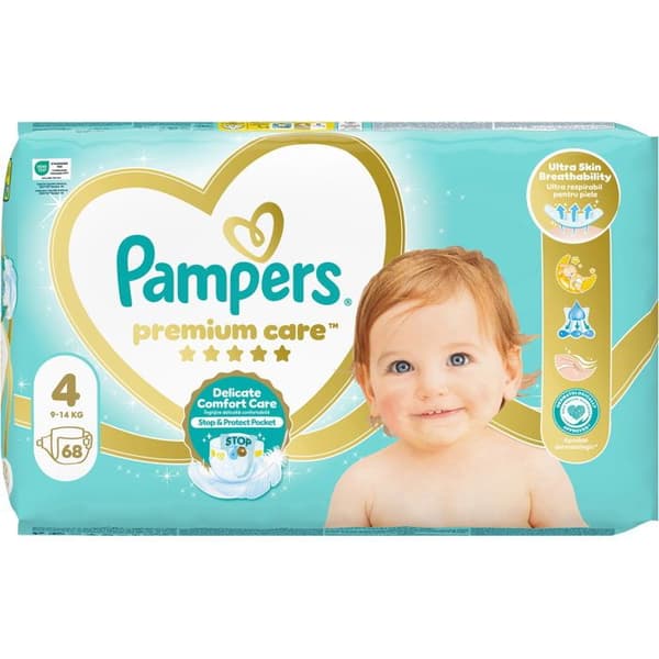 PAMPERS Premium Care str. 4 (68 stk)
