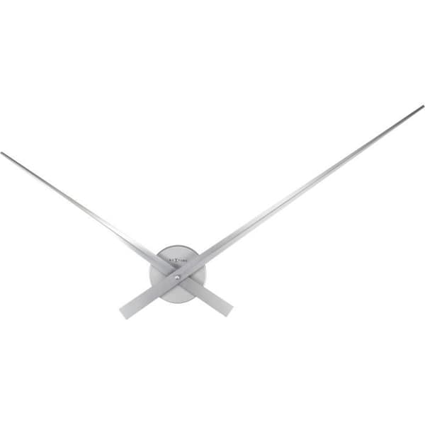 NEXTIME Hands vægur - Aluminium - Sølv Ø 85cm
