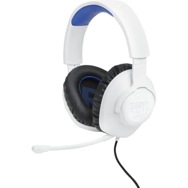 Gaming Headset - JBL - Quantum 100 Playstation - Kablet - Multiplatform - Hvid / Blå