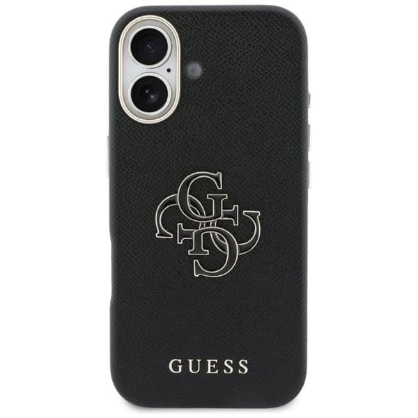 Guess Hardcase Resin Logo Cover til iPhone 17 - Sort