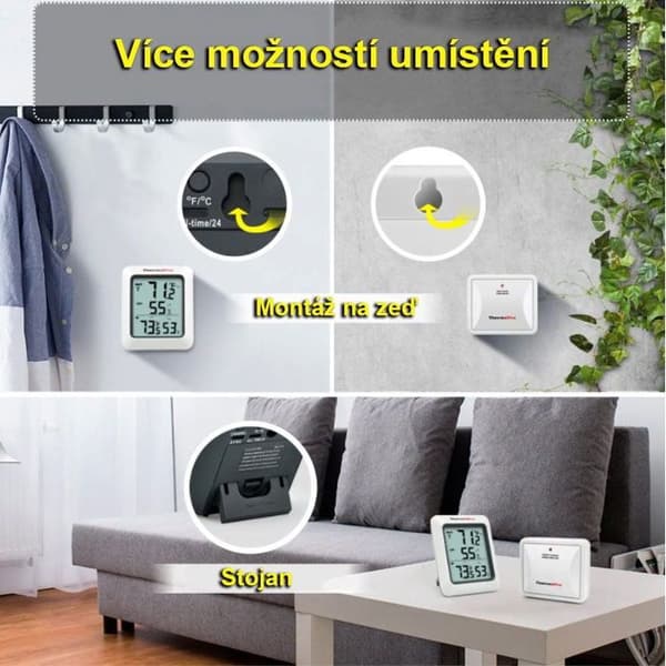 Väderstation - THERMOPRO - TP60C - Trådlös - Inomhus/Ute - Sensor inkluderad
