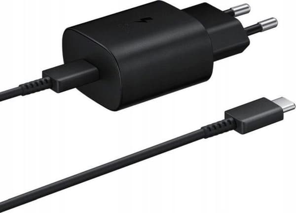 Lader - SAMSUNG - EP-TA800EBE - 25W - USB-C - Kabel inkluderet - Sort