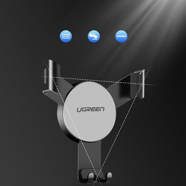 Telefonstöd - Ugreen - 50564 - Gravity Grip - Luftventil - Grå Space