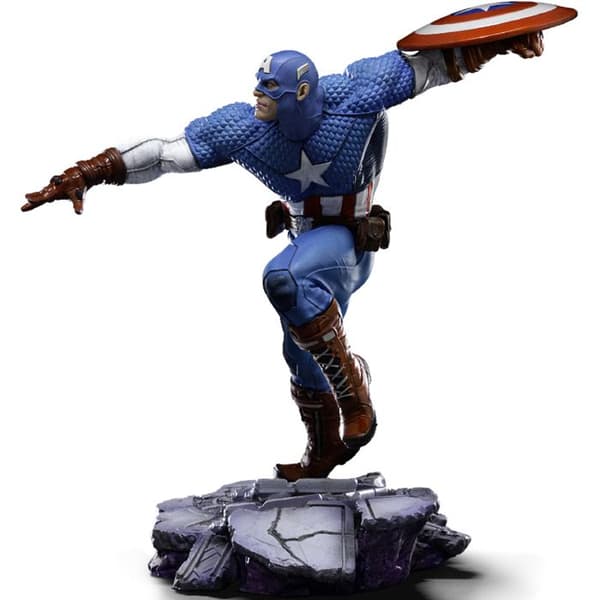 Statue - IRON STUDIOS - Captain America - Diorama Infinity Gauntlet - Resin - 1/10