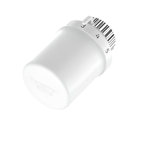 Hvid termostatisk hoved Théra 6 til radiator