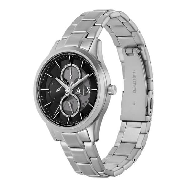 Armani Exchange Ur - Mænd - AX1873 - Sølv Rustfrit Stål - 42 mm - Sort - 5 bar