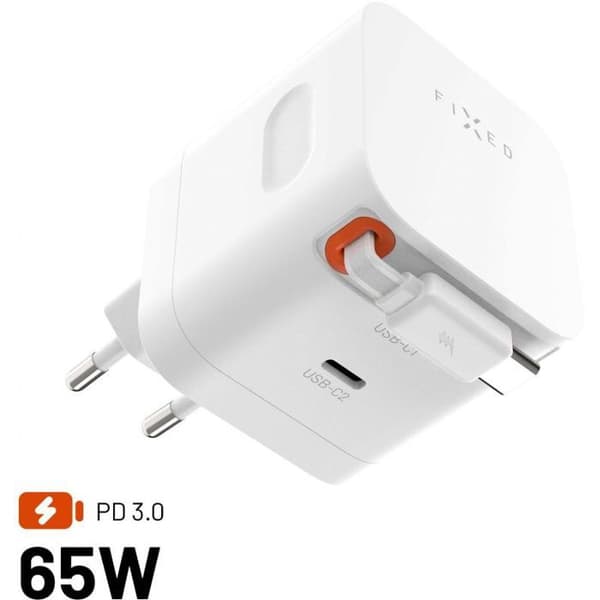 Lader - strømadapter Fixed Lader fast 1x USB-C 3,25 A (FIXCG65R-2C-WH)