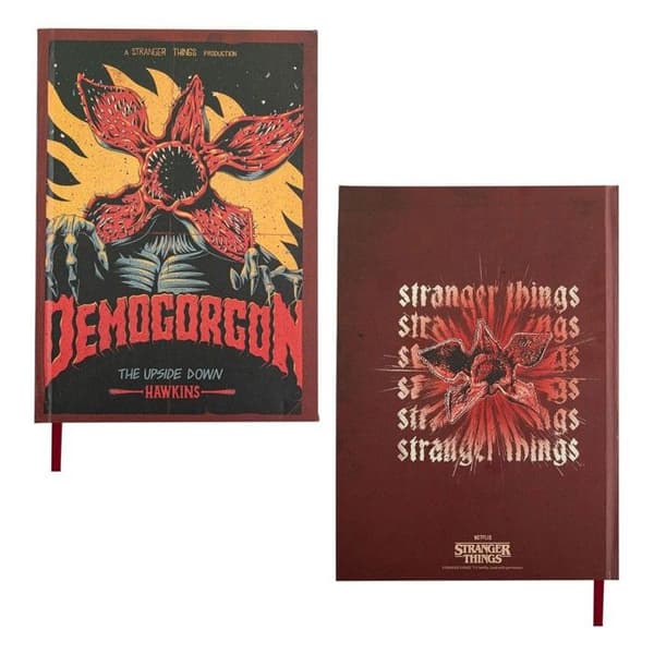 CINEREPLICAS Demogorgon Notatbog Stranger Things — Rød