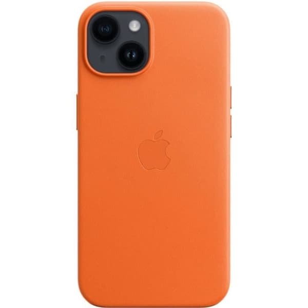 Coque APPLE iPhone 14 läder Orange