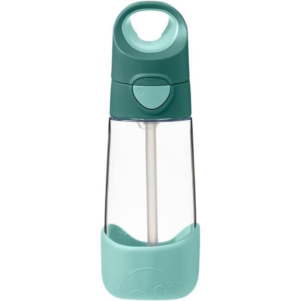 B.box Flaska med sugrör 450 ml smaragdskog