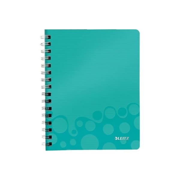 Cahier A5 - Leitz - WOW - 80 ark - Polypropylen - Blå is lavet