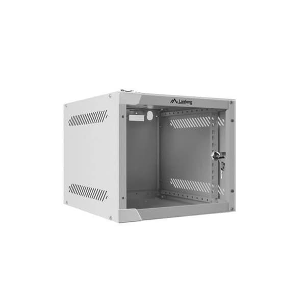 Rack mural 19’’ – Lanberg – 4U – Tempereret glas – Grå