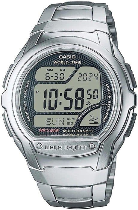 CASIO Ur med radio - Multifunktioner - Stål