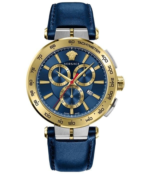 Ur - VERSACE - Aion Chrono VE6CA0223 - Læder - Rustfrit stål - 5 ATM