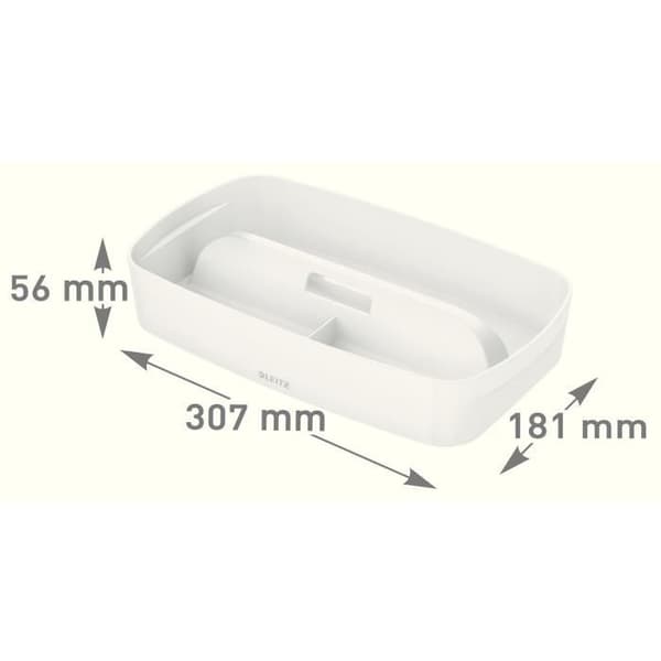 LEITZ MyBox - Organizer med handtag - Liten - Vit